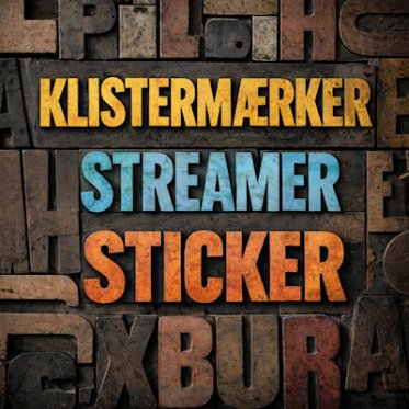 Firkantet Sticker