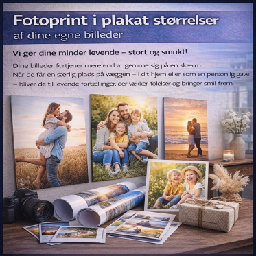Fotoprint i plakat st�rrelser af dine egne billeder Vi g�r dine minder levende &ndash; stort og smukt!