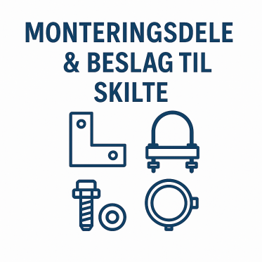 Monterings dele og beslag
