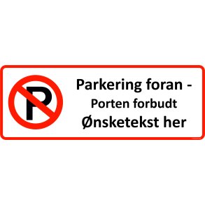 Parkeringsskilt - parkering i indk�rsel