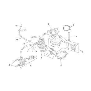 Karburator - luftfilter - studs