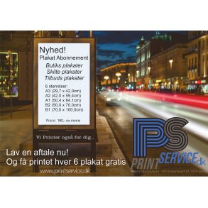 Plakat til Gadeskilt