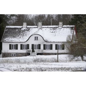 Vinterstemning Skovfogede bolig ved Petersvrft