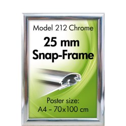 Alu snap frame 25 mm Krom