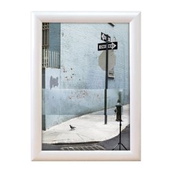 Alu snap frame, 25 mm Hvid