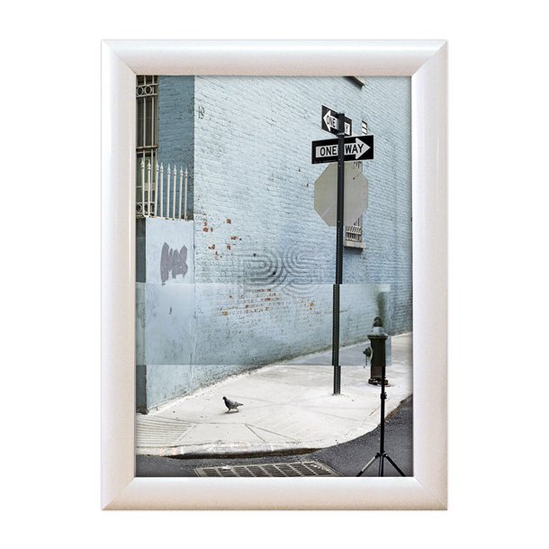 Alu snap frame, 25 mm Hvid