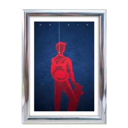 Alu snap frame 25 mm Krom