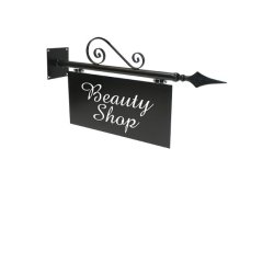 Galgeskilt Hang Sign Antique, sort udhngsskilt