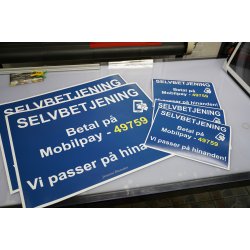 Rektangulære Klistermærker 120x45mm