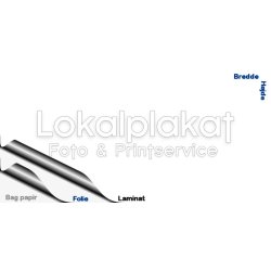 Rektangulære Klistermærker 120x45mm