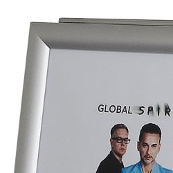 Alu-Line A3 Gadeskilt, vertikal, med klaprammer