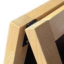Wooden trskilt med tavle af stl og frontplade