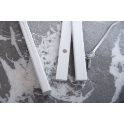 Plakat skinne st Hvid