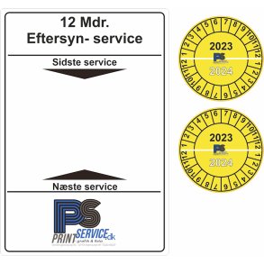 Sticker - Kalibrerings hjul med mneds interval