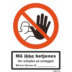 Arbejds sikkerhedsskilt