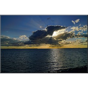 Solnedgang over storstrmmen