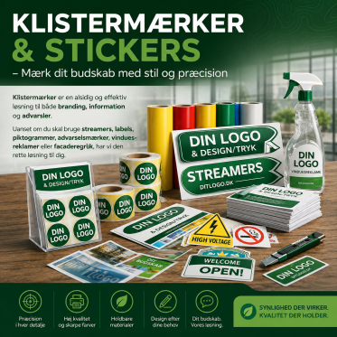 Etiket - Klisterm&aelig;rke - Streamers