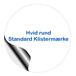 Runde Klistermrker 90x90mm