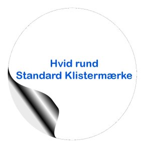Runde Klistermrker 150x150mm