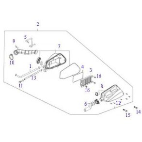 Luftfilter kasse komplet