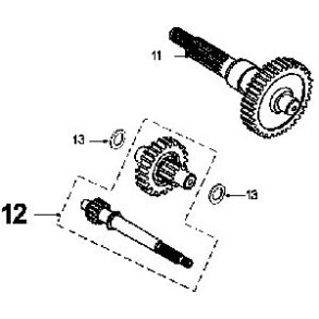 Primr aksel/mellemhjul