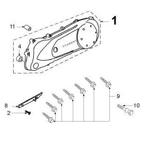 Bolt for kickstarterskjold