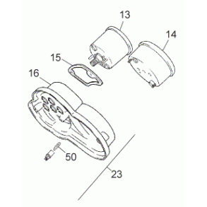 Pakning under speedometer