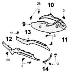 Sideskjold venstre Sort