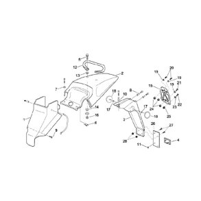 Bagskrm - nummerpladeholder