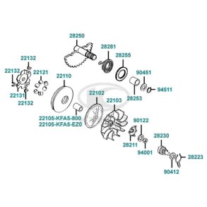 Starterhjul - variatorskive
