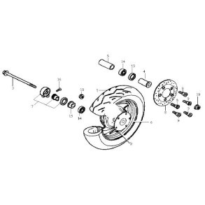 Afstandsstykke - forhjul