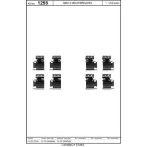 Monteringssæt for bremseklodser