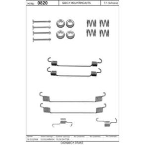 Monteringssæt for bremsebakker bag