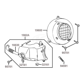 Blæser skjold over cylinder