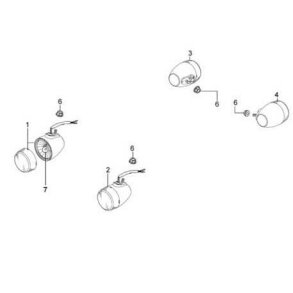 Blinklygte venstre bag