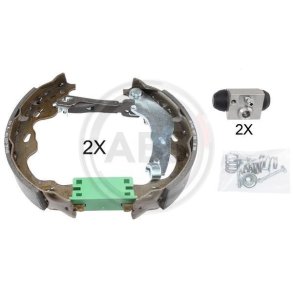 Bremsebakker bag med hjulcylider