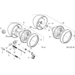 Justerskrue for forlygte