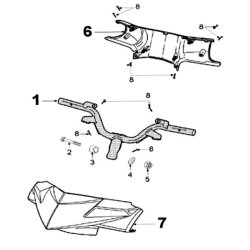 Styrskjold forreste del - sort