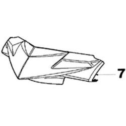 Styrskjold forreste del - sort