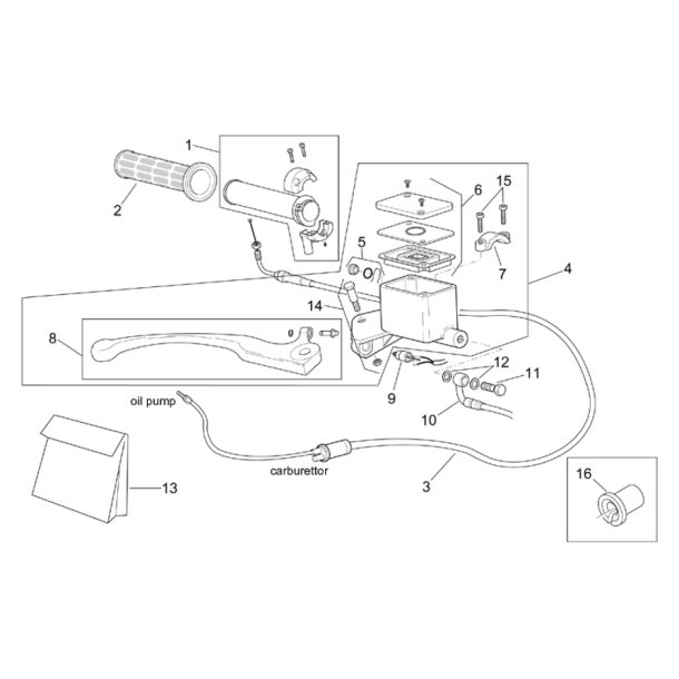 Gaskabel Aprilia SR 125/150 99-01