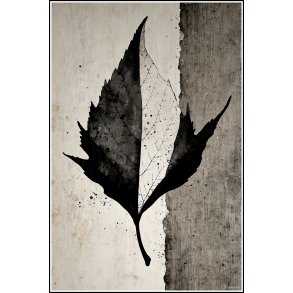 Sort Blad I � Akvarelkunst i Sort og Hvid