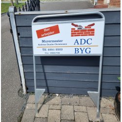 Hndvrkerskilt 65x101cm, slv