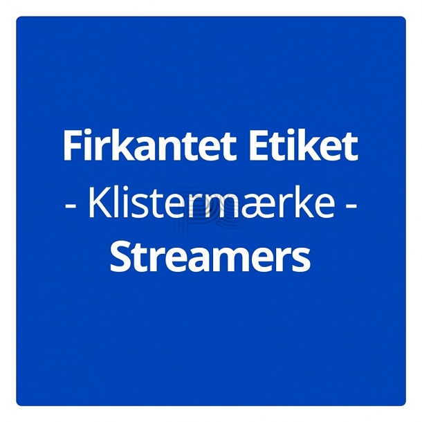 Firkantet Klistermrker 65x65mm