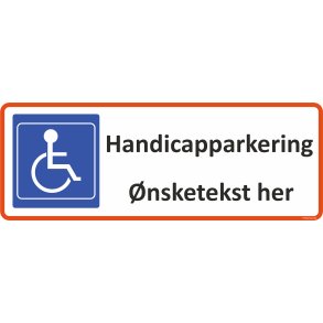 Parkeringsskilt - Handicap parkering