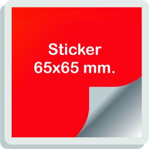 Firkantet Klistermrker 65x65mm