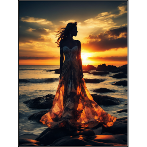 Sommeraften ved kysten