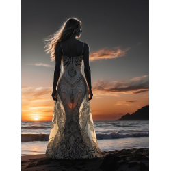 Solnedgang ved kysten