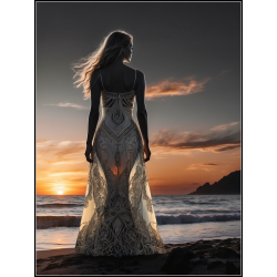 Solnedgang ved kysten