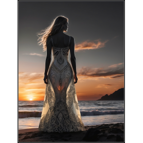 Solnedgang ved kysten