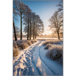 Vinterstemning p skovstien